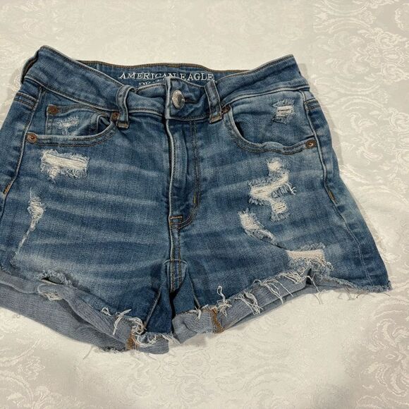 American Eagle Outfitters Pants - American Eagle Outfitters Women's Blue Denim Shorts size 0